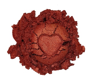 Polvo de Mica de perla de grado cosmético de Lava roja para resina epoxi, cera derretida, bombas de baño, jabones, velas, maquillaje, sombra de ojos, bálsamo labial, brillo de labios