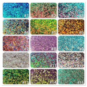 30g GGG Holo Multi Color Chunky Glitter Nail DIY Resin Epoxy Art Craft