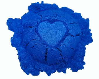 Pigment en poudre de mica perlé de qualité cosmétique bleu profond pour résine époxy, cire fondante, bombes de bain, savons, bougies, maquillage, ombre à paupières, brillant à lèvres