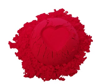 Scarlet Gerbera Neon Pigment Cosmetic Grade Fluorescent Powder for Epoxy Resin Wax Melts Bath Bomb Soaps Candles Make Up Eye Shadow Nail Art