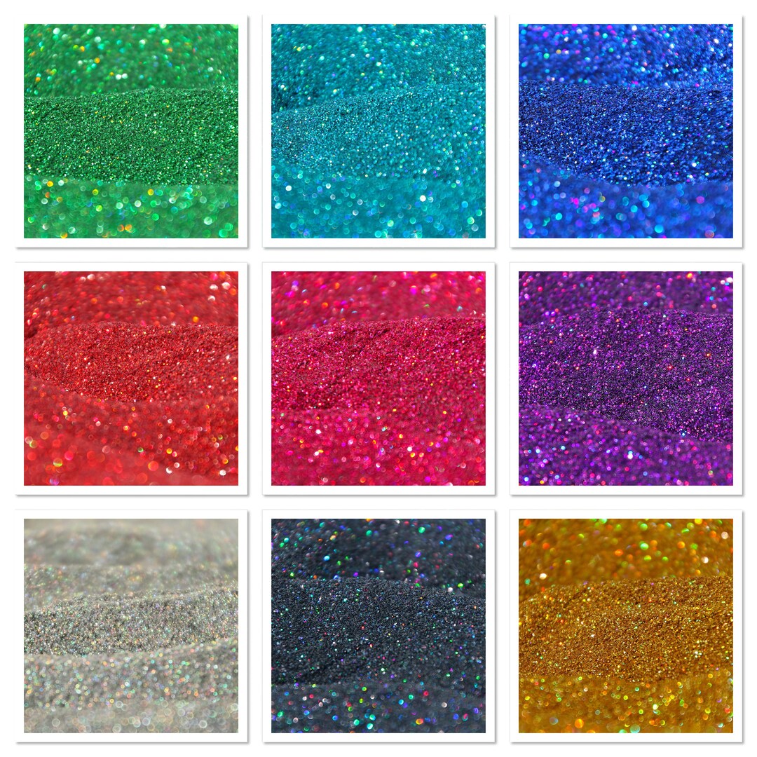 Holographic Glitters Sparkly Gradient for Epoxy Resin Wax Melt Nail Art