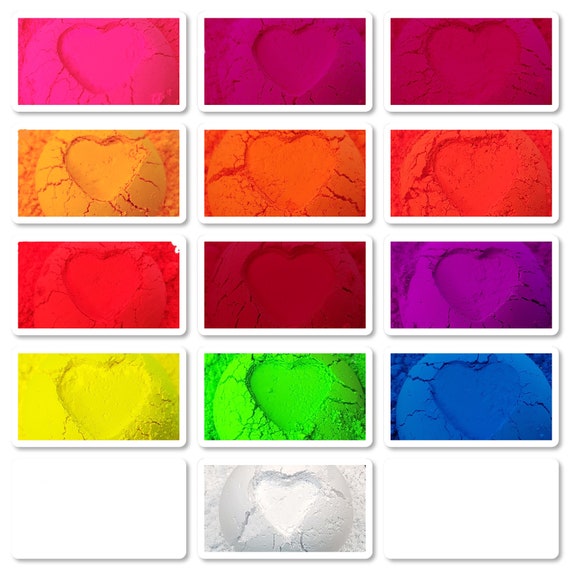 12 Colour Set Neon Pigment Nail Art Powder Dust Ombre Smoky