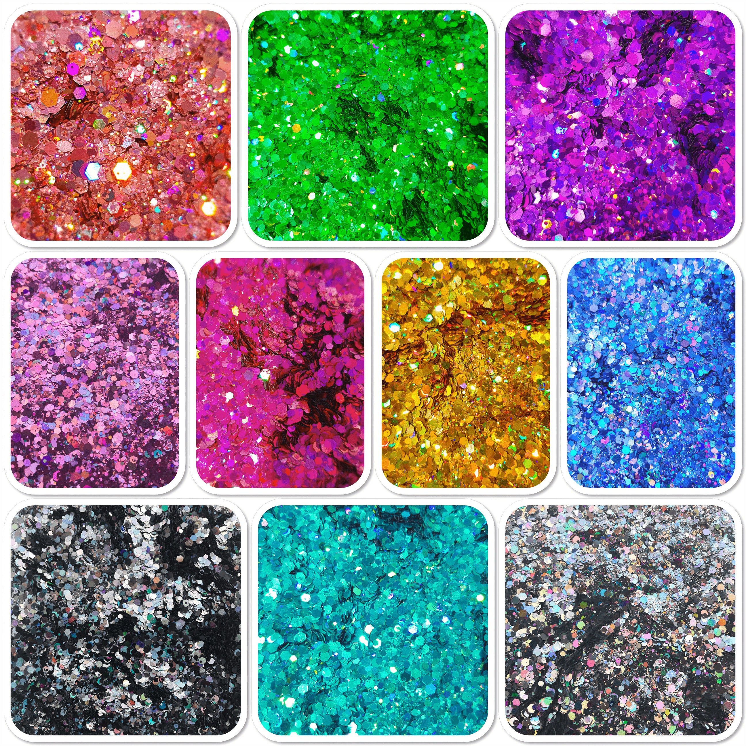 Brown Hologram Hexagon Chunky glitter for Resin Epoxy crafts