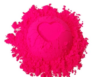 Poudre fluorescente rose de qualité cosmétique de pigment néon lumineux pour la cire de résine époxyde fonte des bombes de bain Savons Bougies composent l'art d'ongle d'ombre à paupières