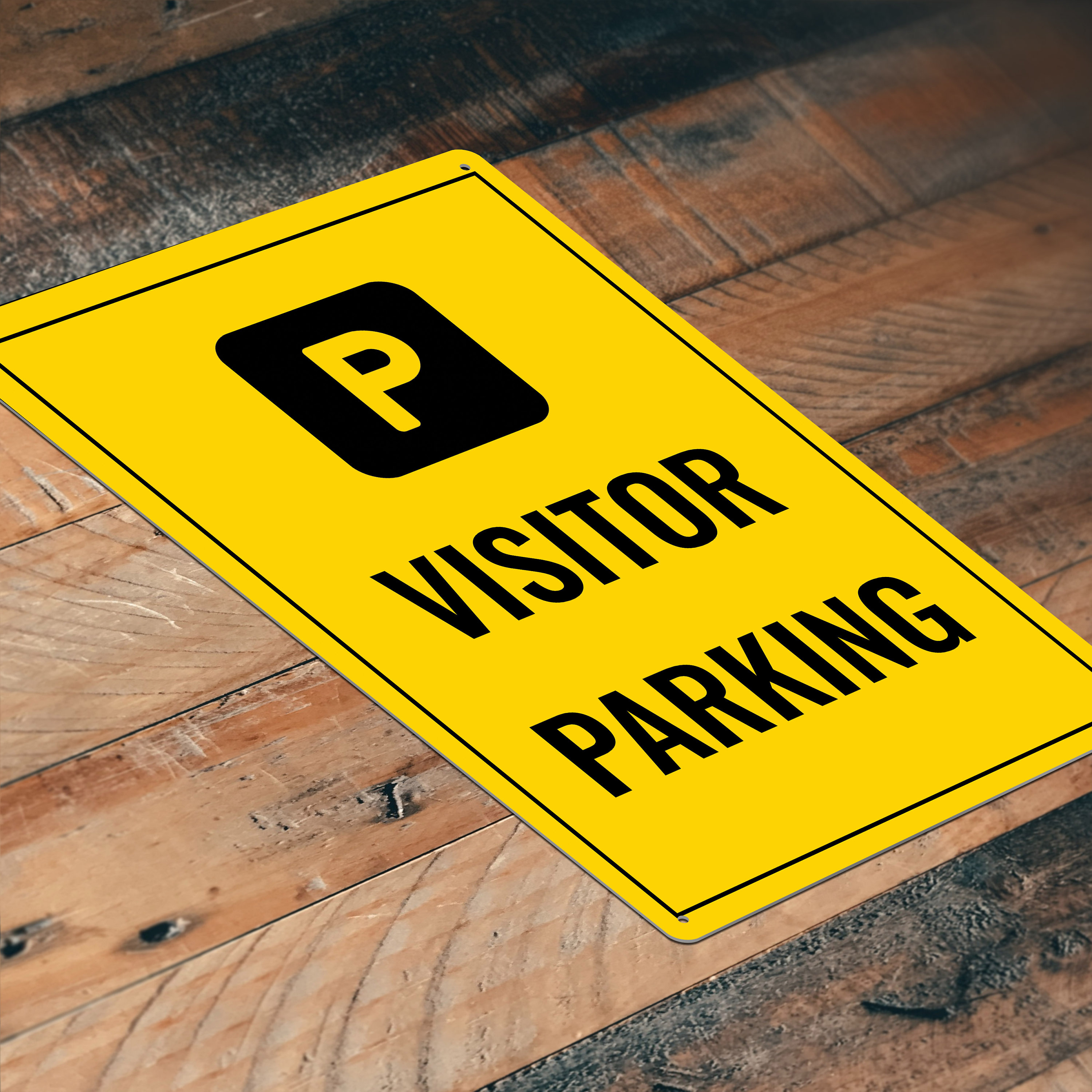 Asbwuo Cartello "Avviso A Tutti I Visitatori" In Metallo 12x8 Pollici – Alluminio Antiruggine, Multicolore, Per Uffici, Negozi E Hotel
