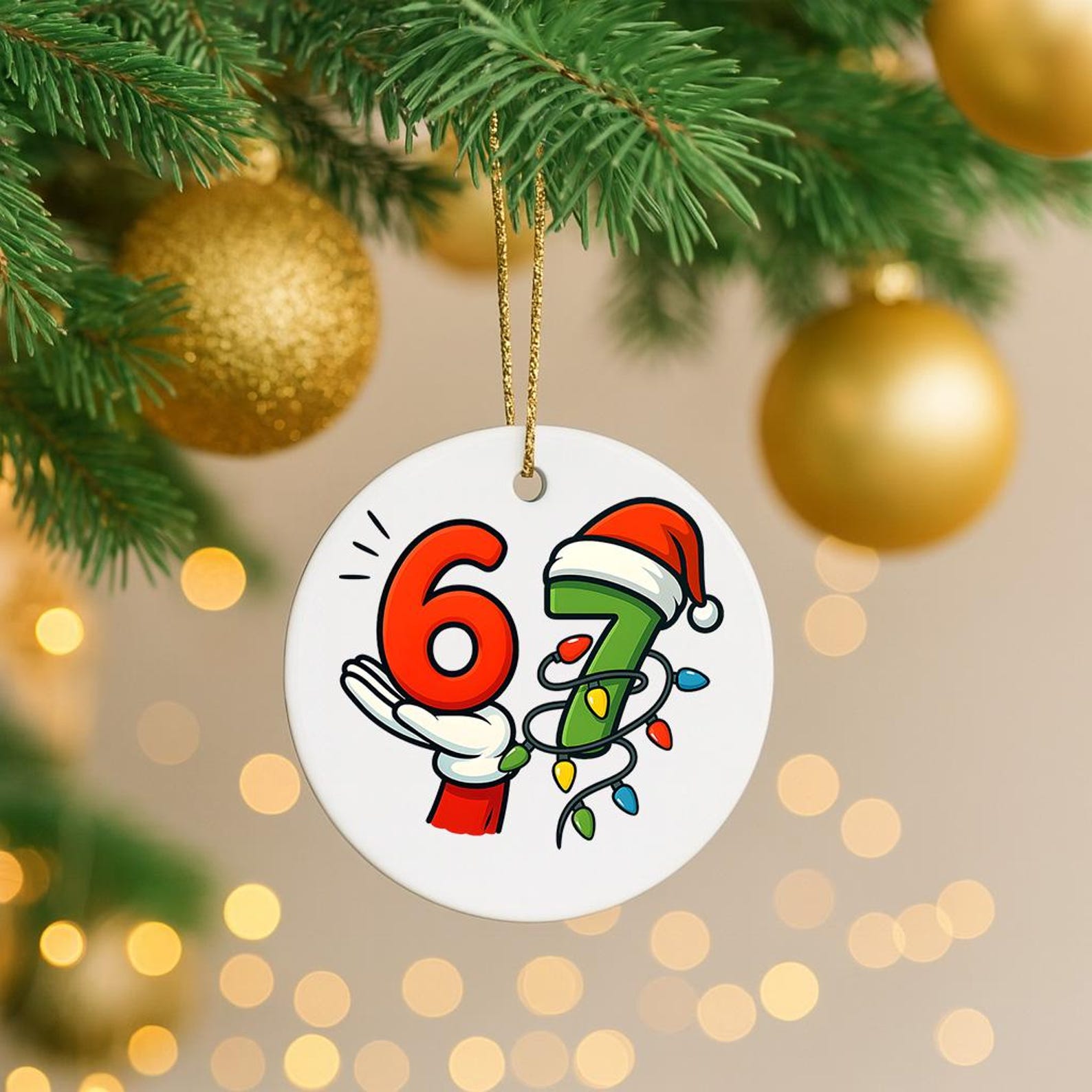 Discover 67 Ceramic Christmas Ornament Holiday Tree Decoration Gift - Six Seven Meme