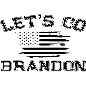 Drôle de boîte à outils Aimant Sign - 4x6 in. FJB Let’s Go Brandon Drapeau américain Noir et blanc