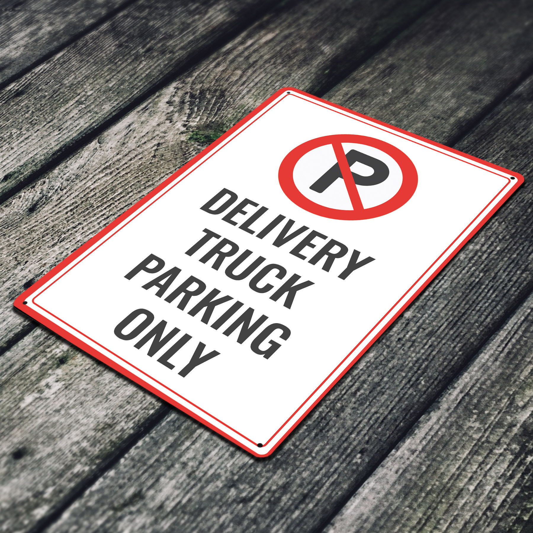 Delivery Truck Parking Only Sign - Vintage Style Metal Sign (12 X