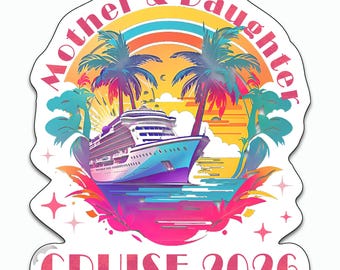 Custom Mother Daughter Cruise Door Magnet: Personalized Boat Cabin Decor M&D26