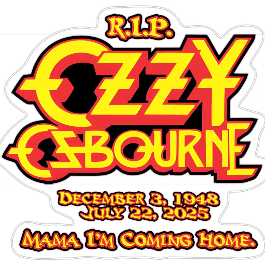 Memorial Vinyl Magnet, RIP Ozzy Osbourne, 5 X 5 Inch Magnet for