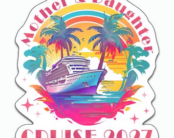 Custom Mother Daughter Cruise Door Magnet: Personalized Boat Cabin Decor M&D27