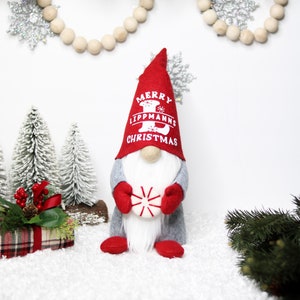 Personalized Peppermint Christmas Gnome, Christmas Gnome, Christmas Gift for Mom, Scandinavian Gnome, Christmas Gif For Dad, Felt Gnome