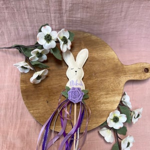 Bunny Fairy Wand,  Easter Fairy Wand, Personalized Fairy Wand, Easter Basket stuffer, Pink Fairy Wand, Easter Bunny Rose Wand