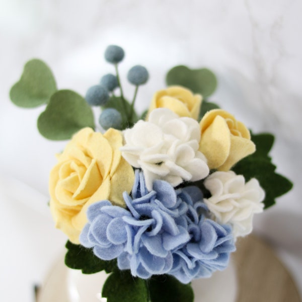 Felt Flowers Bouquet Etsy