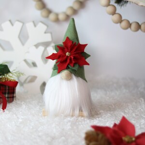 Christmas Gnome, Poinsettia Gnome, Home Decor, Floral Gnome, Gnome, Scandinavian Gnome, Summer Gnome, Gnome, Birthday Gnome  Decor