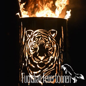 Fire barrel tiger, oil barrel, decoration, fire basket, fireplace