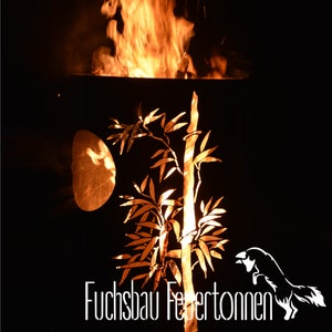 Fire barrel bamboo, oil barrel, decoration, fire basket, fireplace