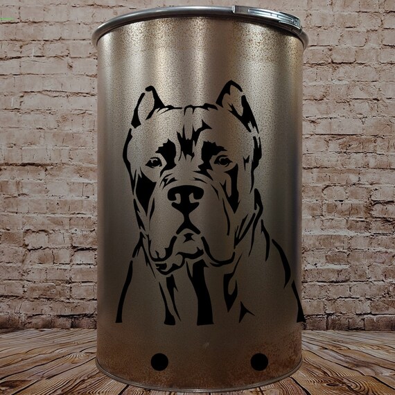 Feuertonne Cane Corso Gefertigt aus NEUEN 200L Ölfass Deko Etsy