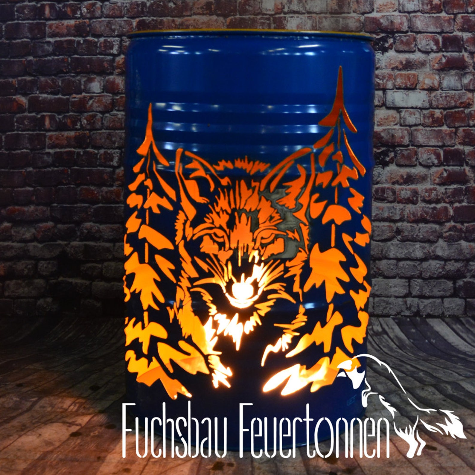 Feuertonne Fuchs Ölfass Deko Feuerkorb Feuerstelle | Etsy
