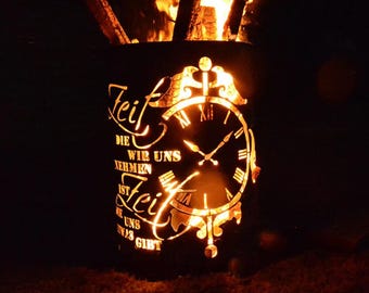 Botte per il fuoco ricavata da un barile di petrolio da 200 litri, braciere decorativo: un braciere unico per giardino e patio