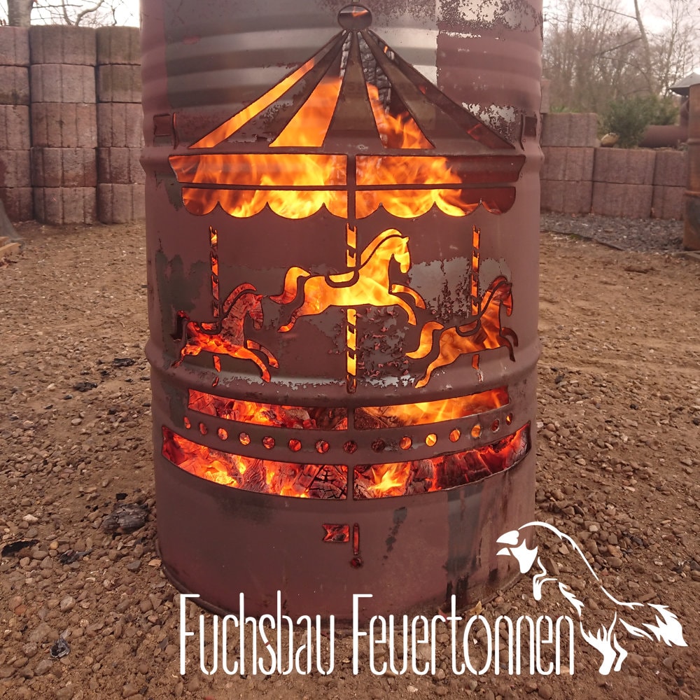 Carrusel de pozos de fuego barril de aceite decoración | Etsy