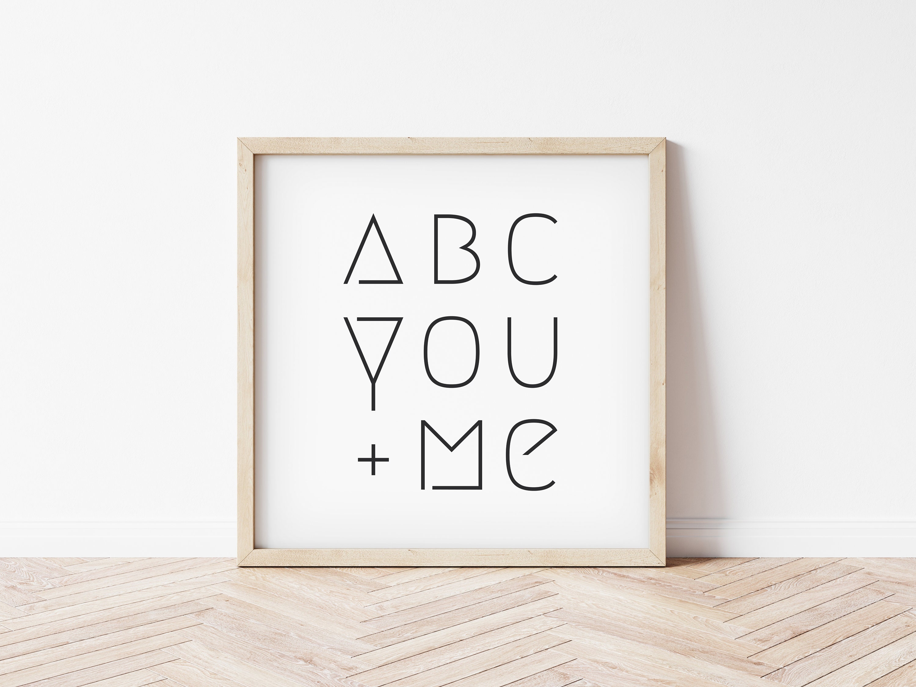 ABC You Plus Me Printable Love Family Marriage Couples - Etsy