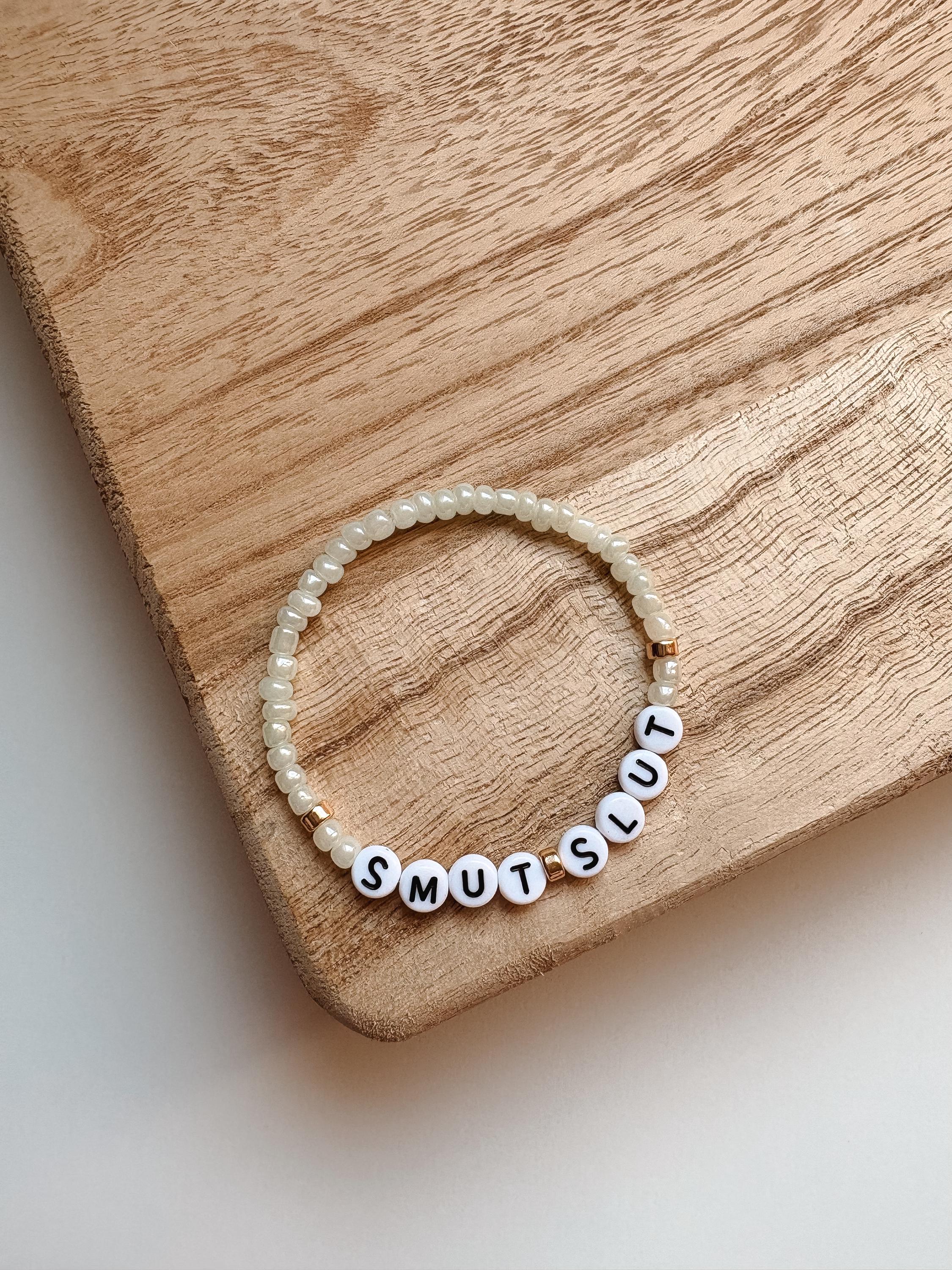 Beaded bracelet | personalized bracelet | word bracelet | stacking bracelet | personalized gift | stretch bracelet | bookworm | smut reader