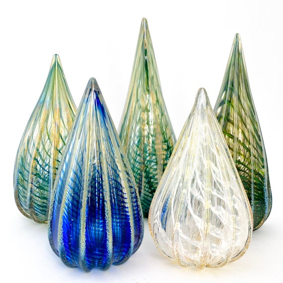 Blown Glass Tree Sculpture Christmas Tree Eleganza Forest Etsy