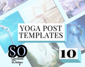 10 Yoga Instagram Post Templates | Social Media Pack