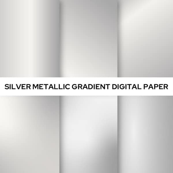 Metallic Silver Digital Paper, Silver Background, Silver Digital Paper, Silver Scrapbook Paper, Silver Foil Paper