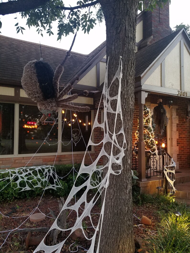 Halloween decor spider web outdoor indoor reusable Etsy