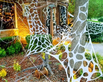 Halloween decor spider web, outdoor, indoor, reusable, party, door decoration