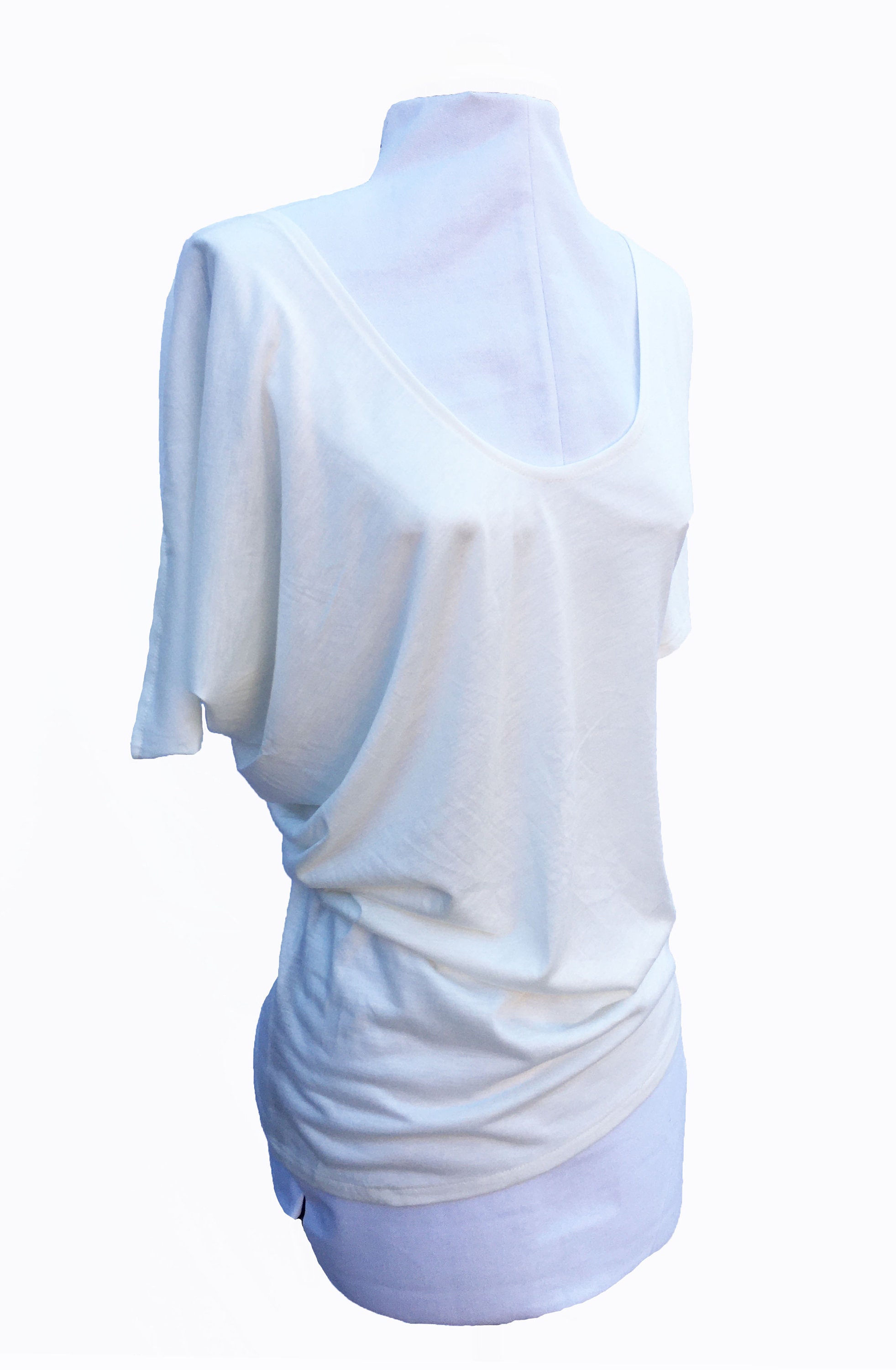 Plain Textured Scoop Neck One Piece
