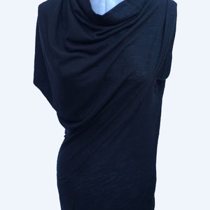 Black asymmetrical top. XS-L image 2