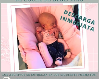 Reversible COVER for baby CAR seat - Video tutorial and PDF patterns to make step by step this nice carseat cover!