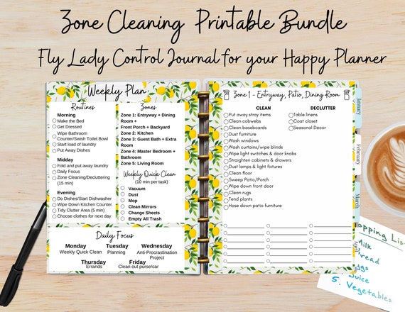 Printable Flylady Control Journal Fly Lady Planner Zone