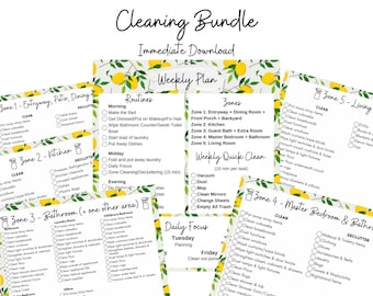 Printable Flylady Control Journal, Fly Lady Planner, Zone Cleaning Schedule, Daily Routine, Organization Printable, Cleaning Planner