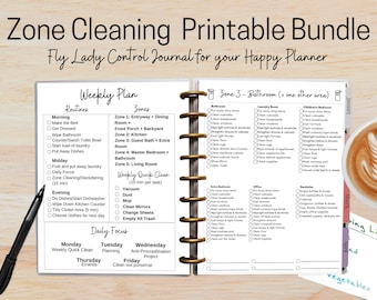 FlyLady Control Journal – Printable and Digital Cleaning Planner | Happy Planner, Zone Cleaning, Daily Routine, Goodnotes, Organization PDF