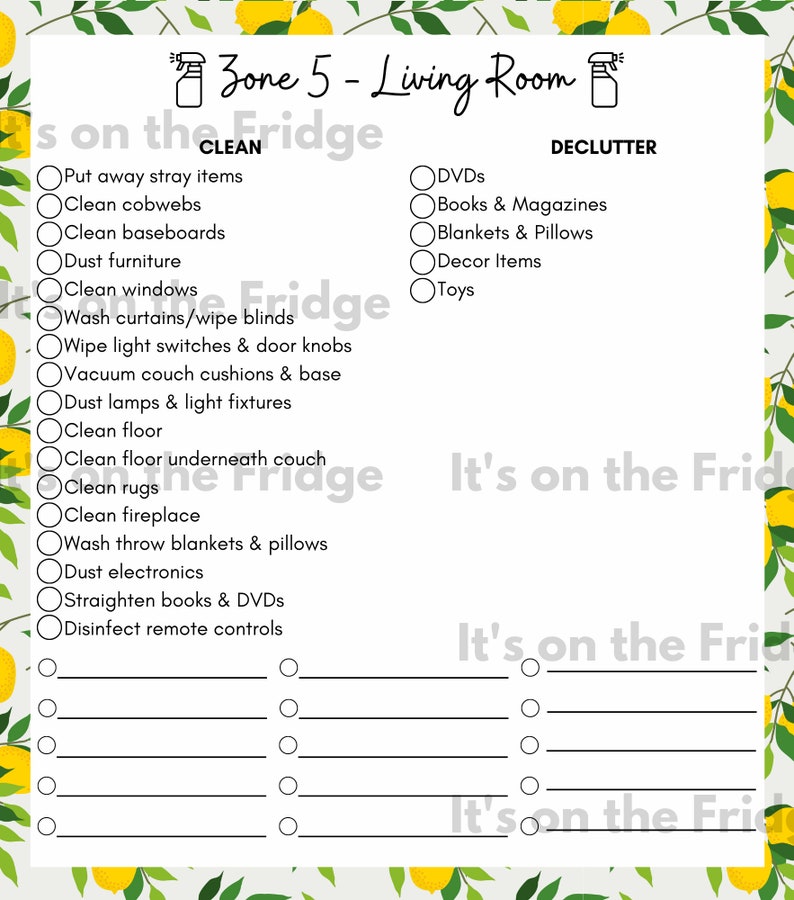 Printable Flylady Control Journal Fly Lady Planner Zone | Etsy