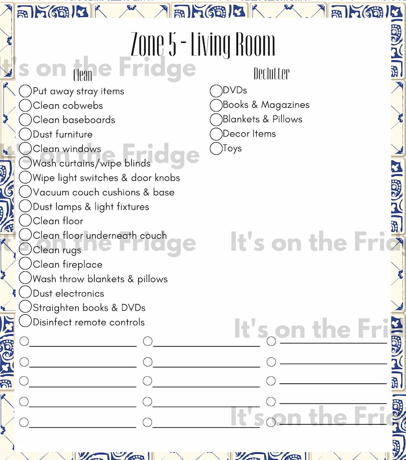 Printable Flylady Control Journal Fly Lady Planner Zone | Etsy