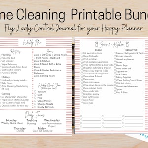 Happy Planner Flylady Control Journal, Zone Cleaning Schedule, Daily ...