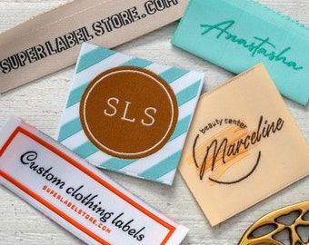 Custom Woven Clothing Labels with Logo/Artwork/Design Up To 8 Colors, Sew On Labels, Damask Woven Labels, Personalized Fabric Labels