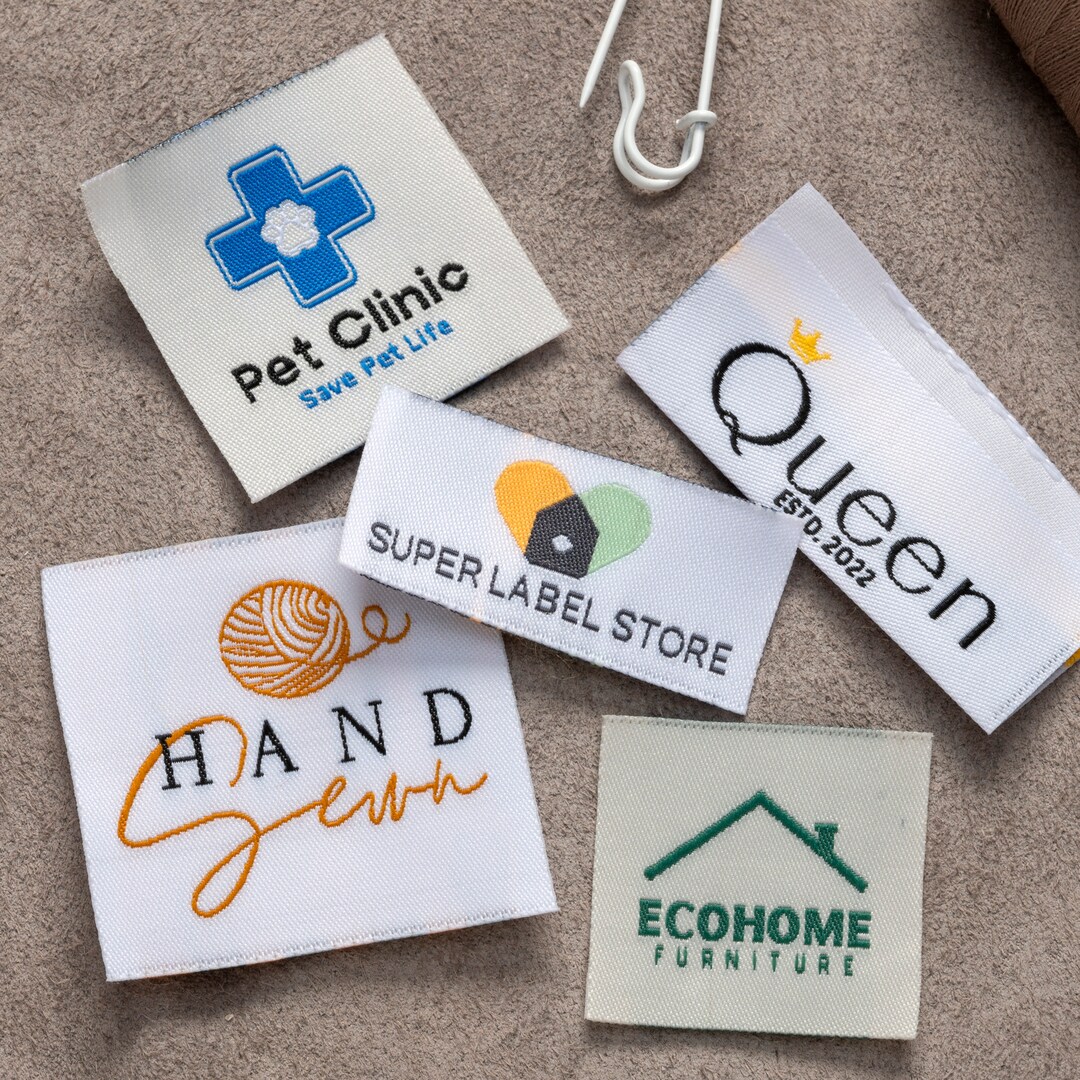 200 Custom Woven Clothing Labels With Logo/artwork/design up to 8 ...