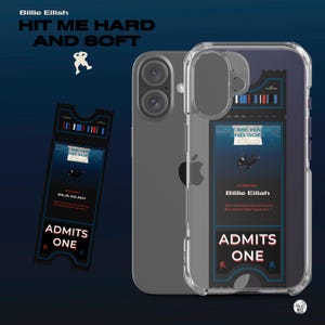 Hit Me hard en zacht Billie Eilish iPhone-hoesje | Transparant hoesje voor iPhone 11 12 13 14 15 16 Pro Max | Billie Eilish albumhoes telefoonhoesje