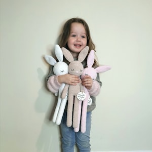 Crochet bunny rabbit amigurumi soft toy stuffed animal newborn baby toddler gift