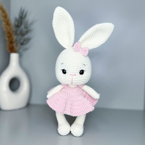 Handmade bunny crochet toy baby gift