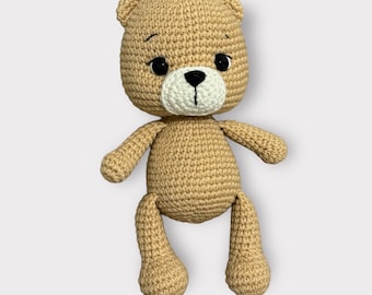 Handmade teddy bear crochet toy baby gift