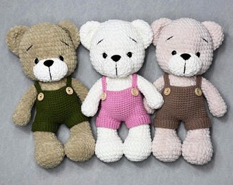 Handmade teddy bear baby gift crochet toy