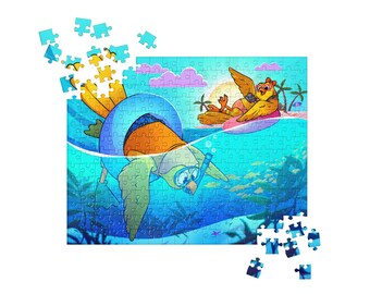 Summer Seasonal Fabric Bird Puzzle - Diver & Tanji
