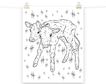 Twice As Many Stars - Two Headed Calf Poster